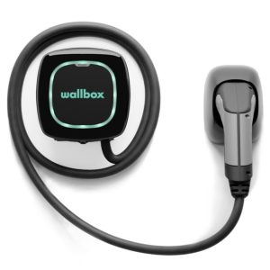 WALLBOX Borne de recharge Pulsar Plus - câble attaché 5m Type 2S - 1,4 à 22kW - triphasé - Bluetooth - Wifi